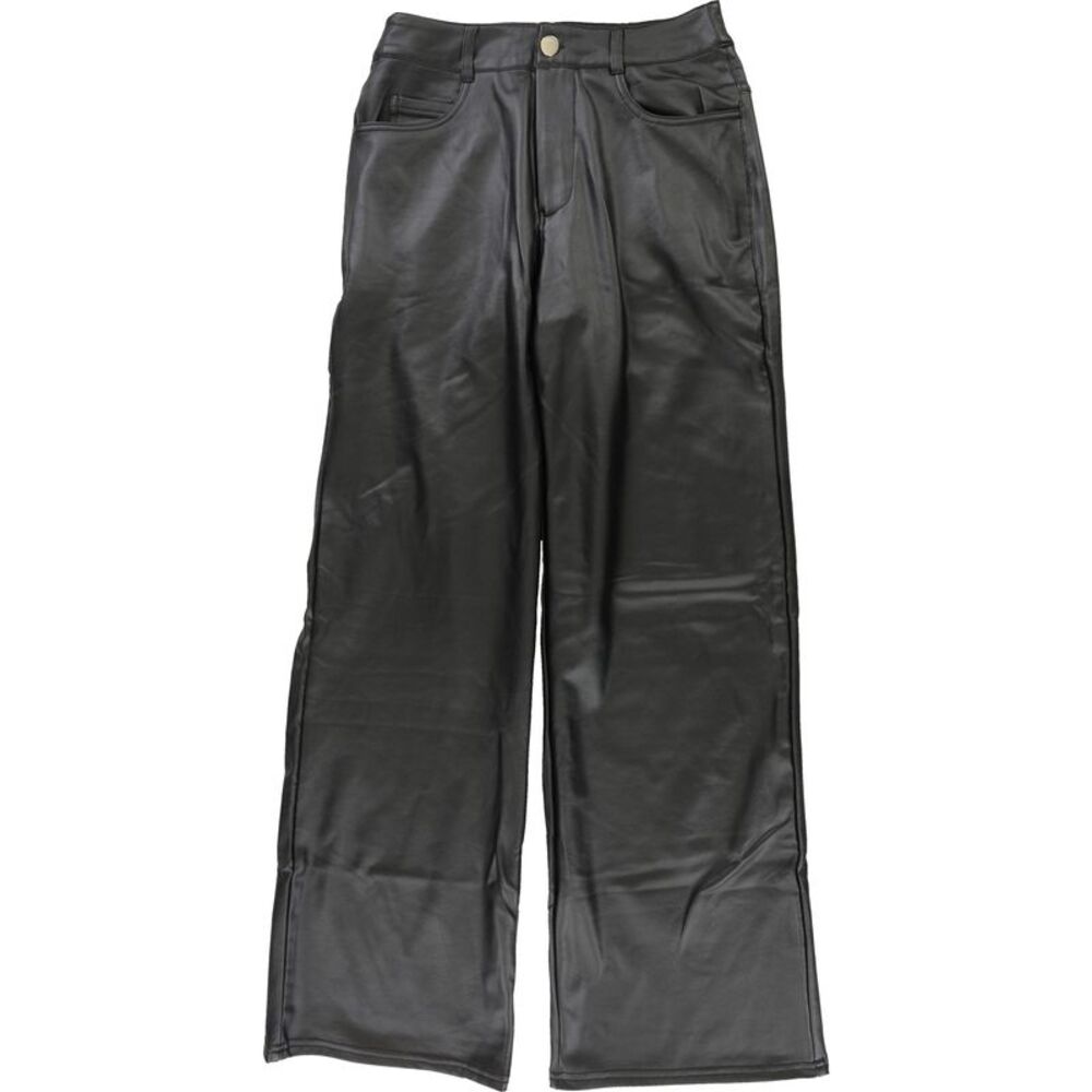 Tags Weekly Womens Faux Leather Straight Leg Casual Pants, NWT